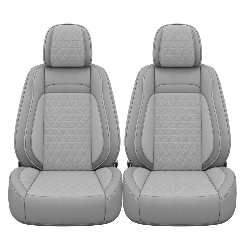 Mid Grey Diamond custom seat covers, fronts
