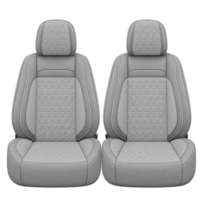 Mid Grey Diamond custom seat covers, fronts