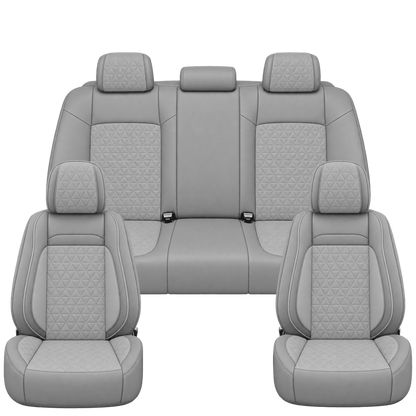 Mid Grey Diamond custom seat covers, full set