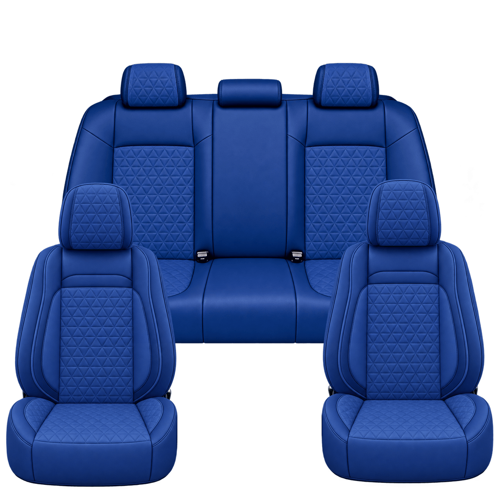 Royal Blue Diamond custom seat covers, full set